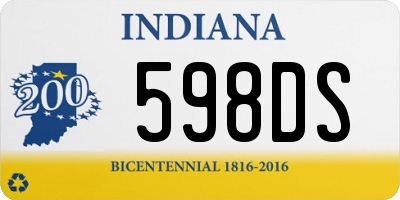 IN license plate 598DS