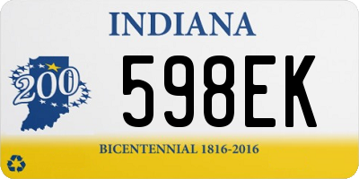 IN license plate 598EK