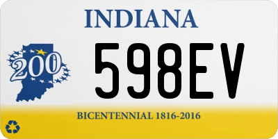 IN license plate 598EV