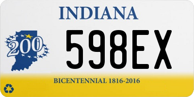 IN license plate 598EX