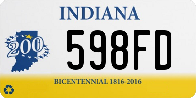 IN license plate 598FD