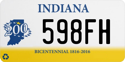 IN license plate 598FH