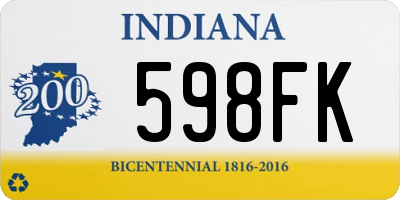 IN license plate 598FK