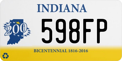 IN license plate 598FP