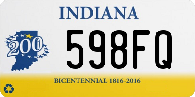 IN license plate 598FQ