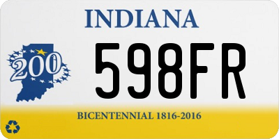 IN license plate 598FR