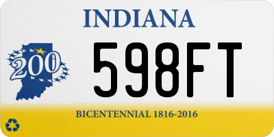 IN license plate 598FT