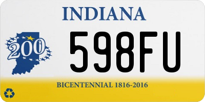 IN license plate 598FU