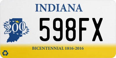 IN license plate 598FX