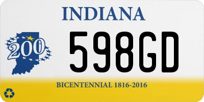IN license plate 598GD