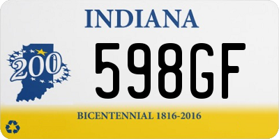 IN license plate 598GF