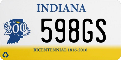 IN license plate 598GS