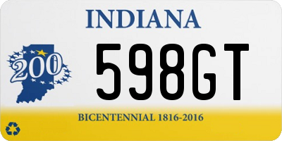 IN license plate 598GT