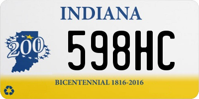 IN license plate 598HC