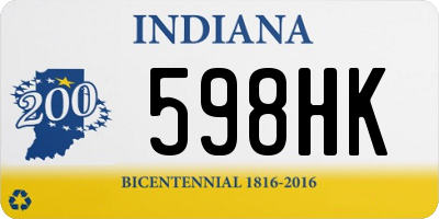 IN license plate 598HK