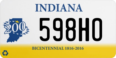 IN license plate 598HO