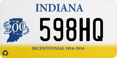 IN license plate 598HQ