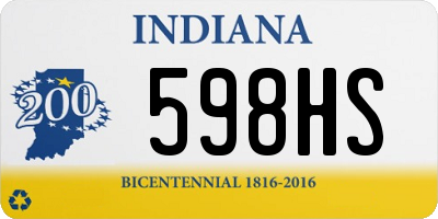 IN license plate 598HS