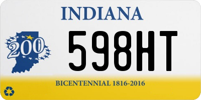 IN license plate 598HT