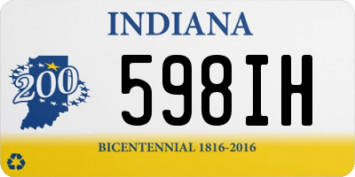 IN license plate 598IH