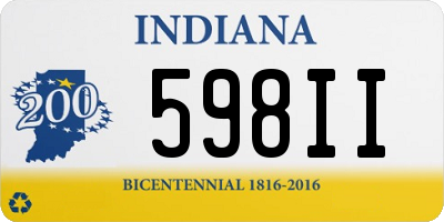 IN license plate 598II