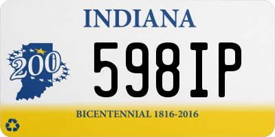 IN license plate 598IP