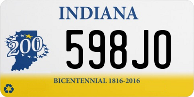 IN license plate 598JO
