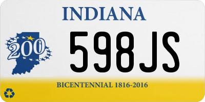 IN license plate 598JS