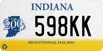 IN license plate 598KK