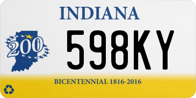 IN license plate 598KY