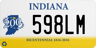 IN license plate 598LM