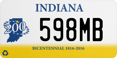 IN license plate 598MB