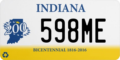 IN license plate 598ME
