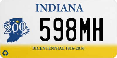 IN license plate 598MH