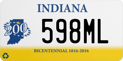 IN license plate 598ML