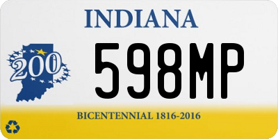 IN license plate 598MP