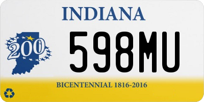 IN license plate 598MU