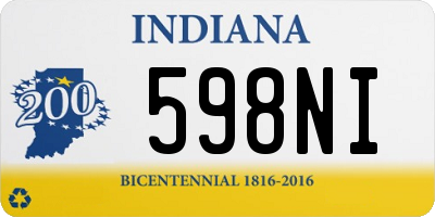 IN license plate 598NI