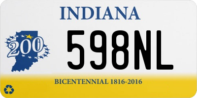 IN license plate 598NL