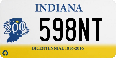 IN license plate 598NT