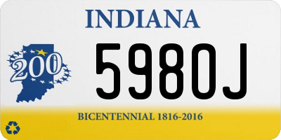 IN license plate 598OJ