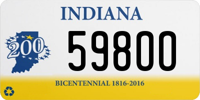 IN license plate 598OO