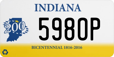 IN license plate 598OP