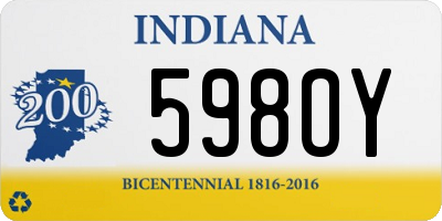 IN license plate 598OY