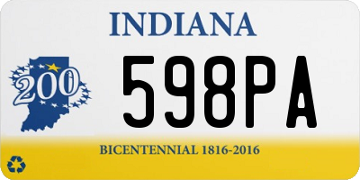 IN license plate 598PA