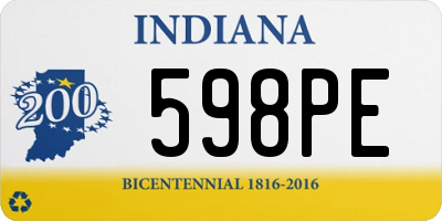 IN license plate 598PE