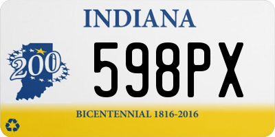 IN license plate 598PX