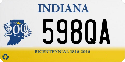 IN license plate 598QA