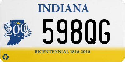 IN license plate 598QG