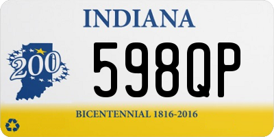 IN license plate 598QP